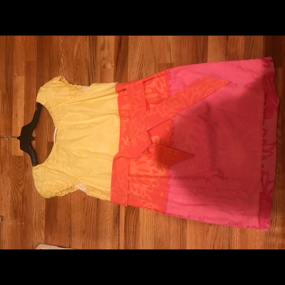 Lily Pulitzer yellow, coral, & pink dress
